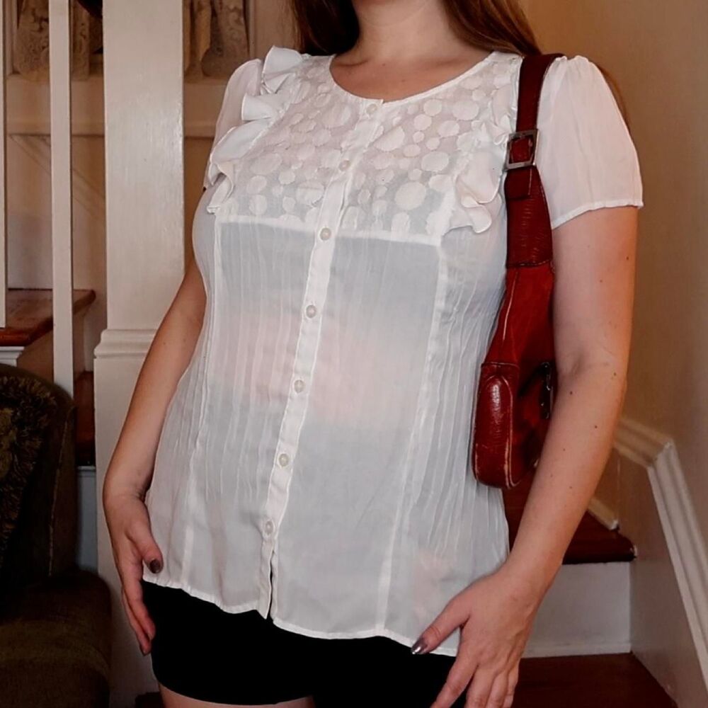 Ny-collection Women's White Blouse